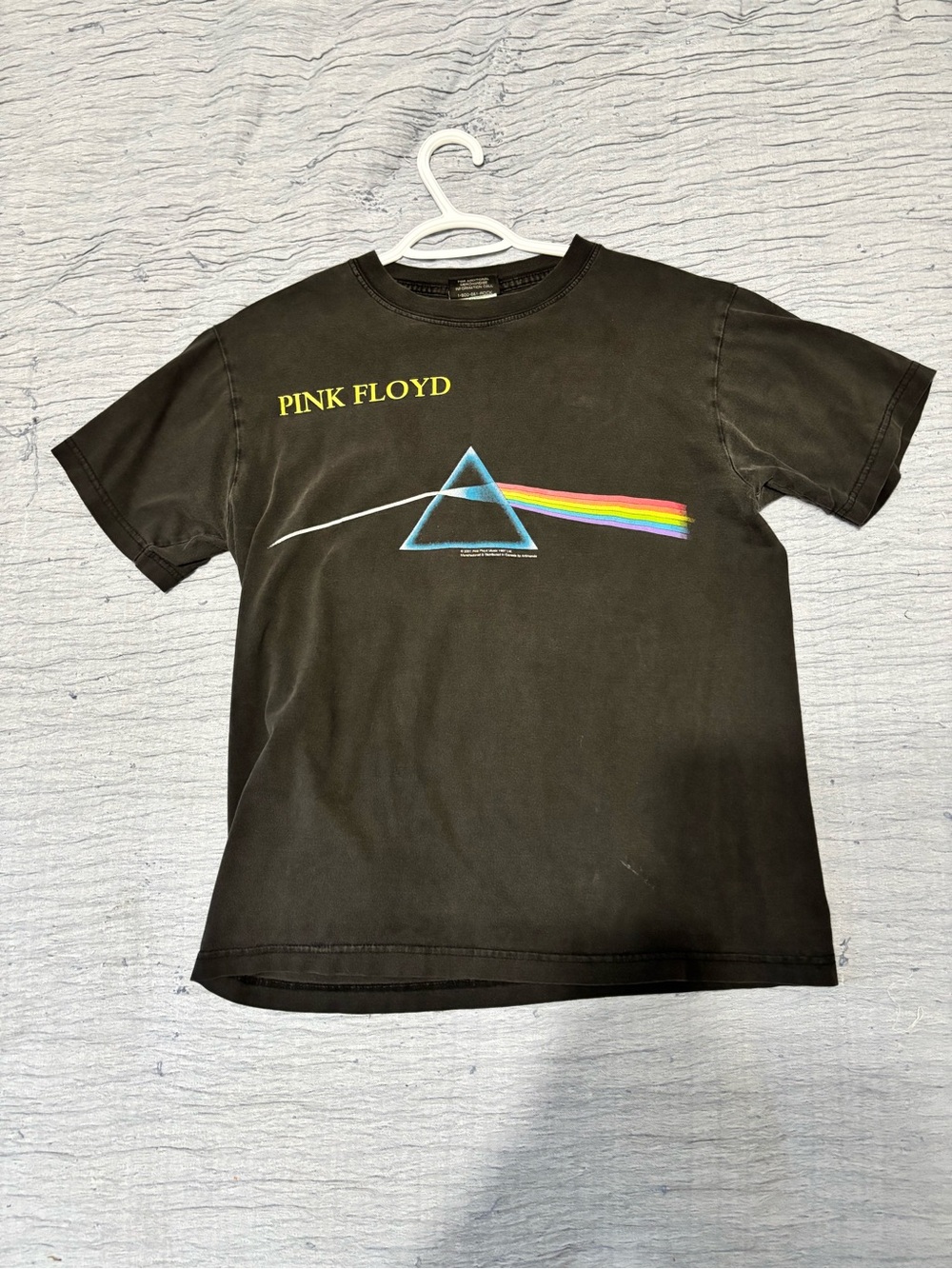 Pink Floyd Black Crewneck Tee with Subtle Yellow Accent